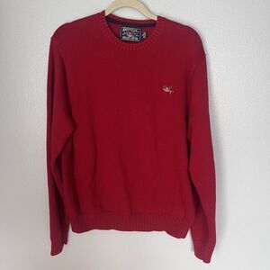 American Living Mens‎ Cable Knit Crew Neck XL Red Sweater Long Sleeve